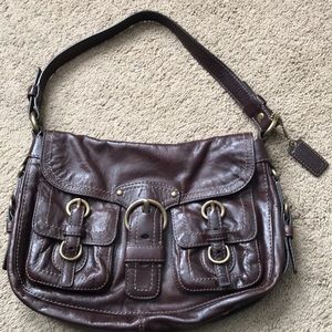 Coach brown leather purse